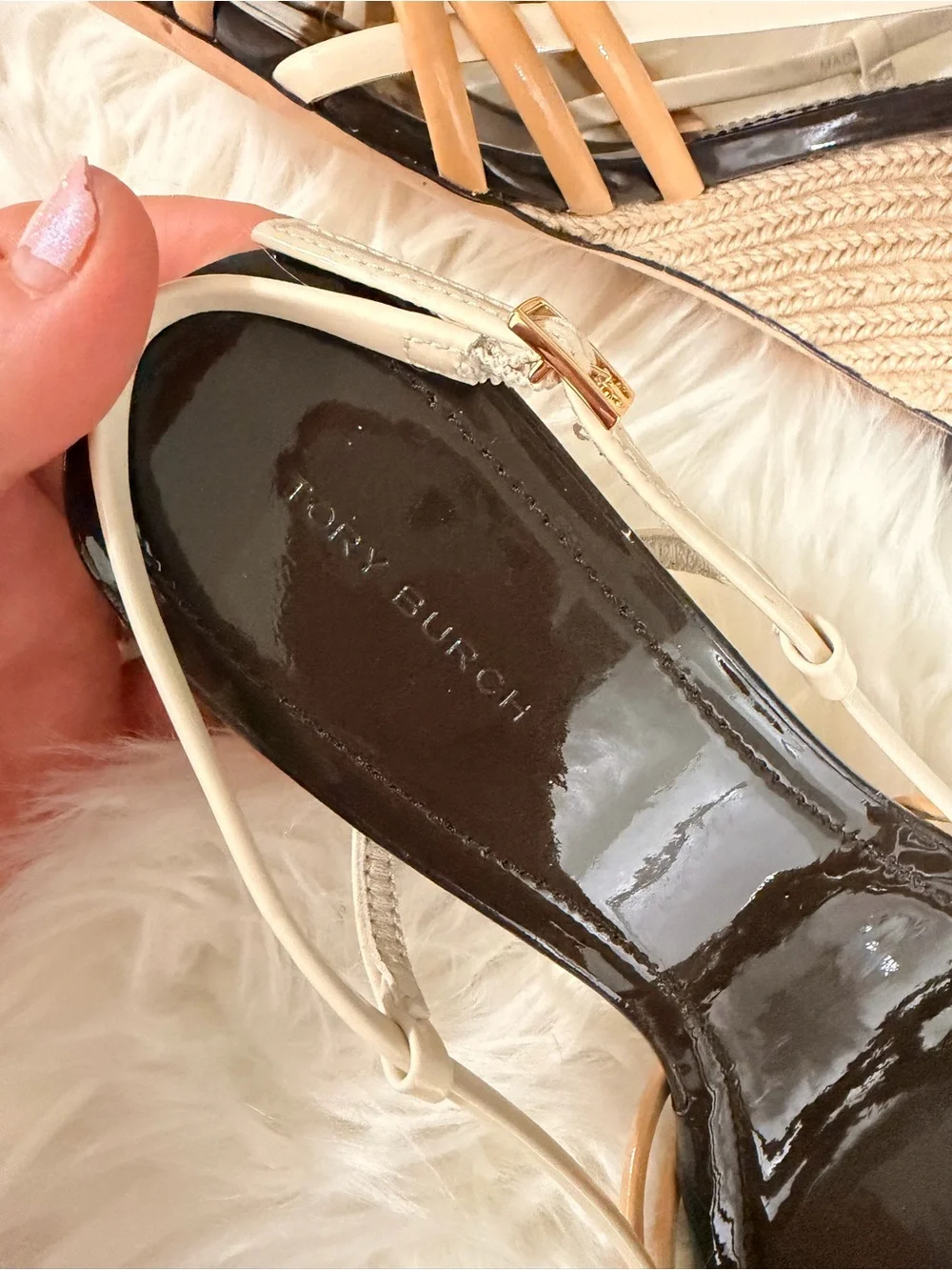 Tory Burch Two-Tone Strappy espadrille Sandals in Black and Tan
